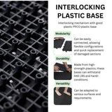Waterproof Outdoor All Weather Anti-slip 1 ft. x 1 ft. Plastic Deck Tile in Black (Pack of 24)