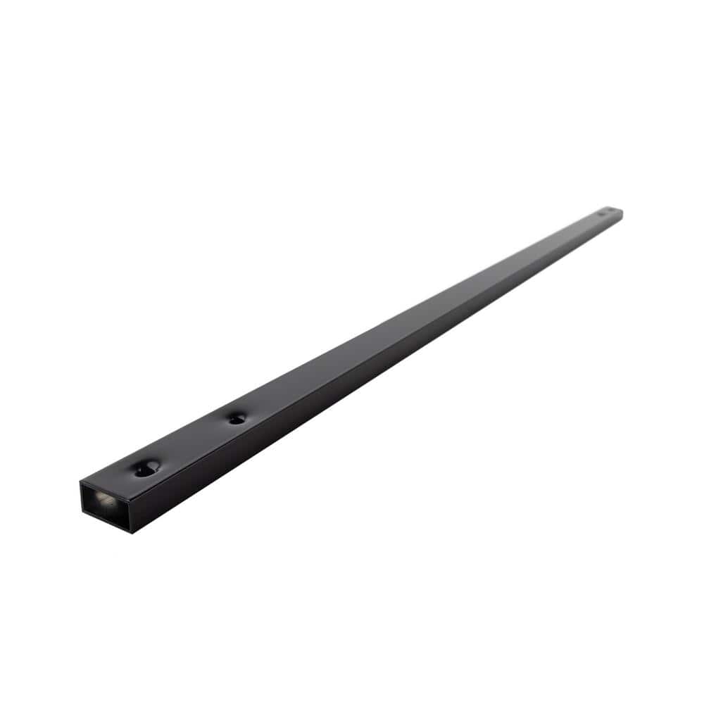Deckorators 40 in. x .99 in. Black Aluminum Rectangular Traditional Baluster (10-Pack)