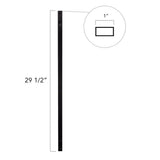 Deckorators 29-1/2 in. x 1 in. Black Aluminum Traditional Baluster (15-Pack)