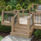 Deckorators 29-1/2 in. x 1 in. Black Aluminum Traditional Baluster (15-Pack)