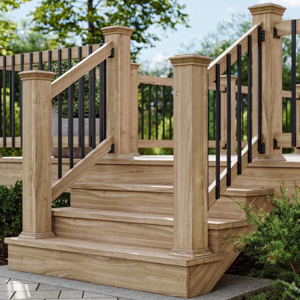 Deckorators 29-1/2 in. x 1 in. Black Aluminum Traditional Baluster (15-Pack)