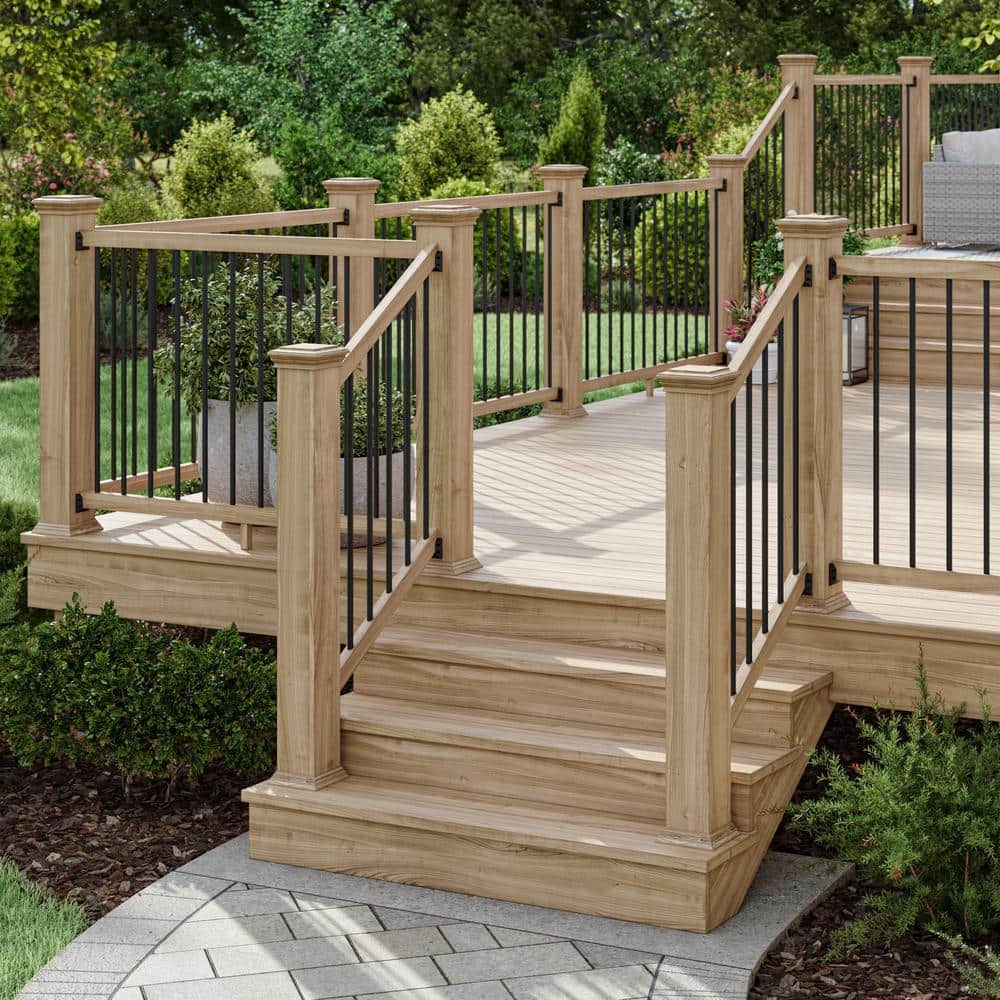 Deckorators .75 in. x 36 in. Satin Black Aluminum Round Classic Baluster (10-Pack)
