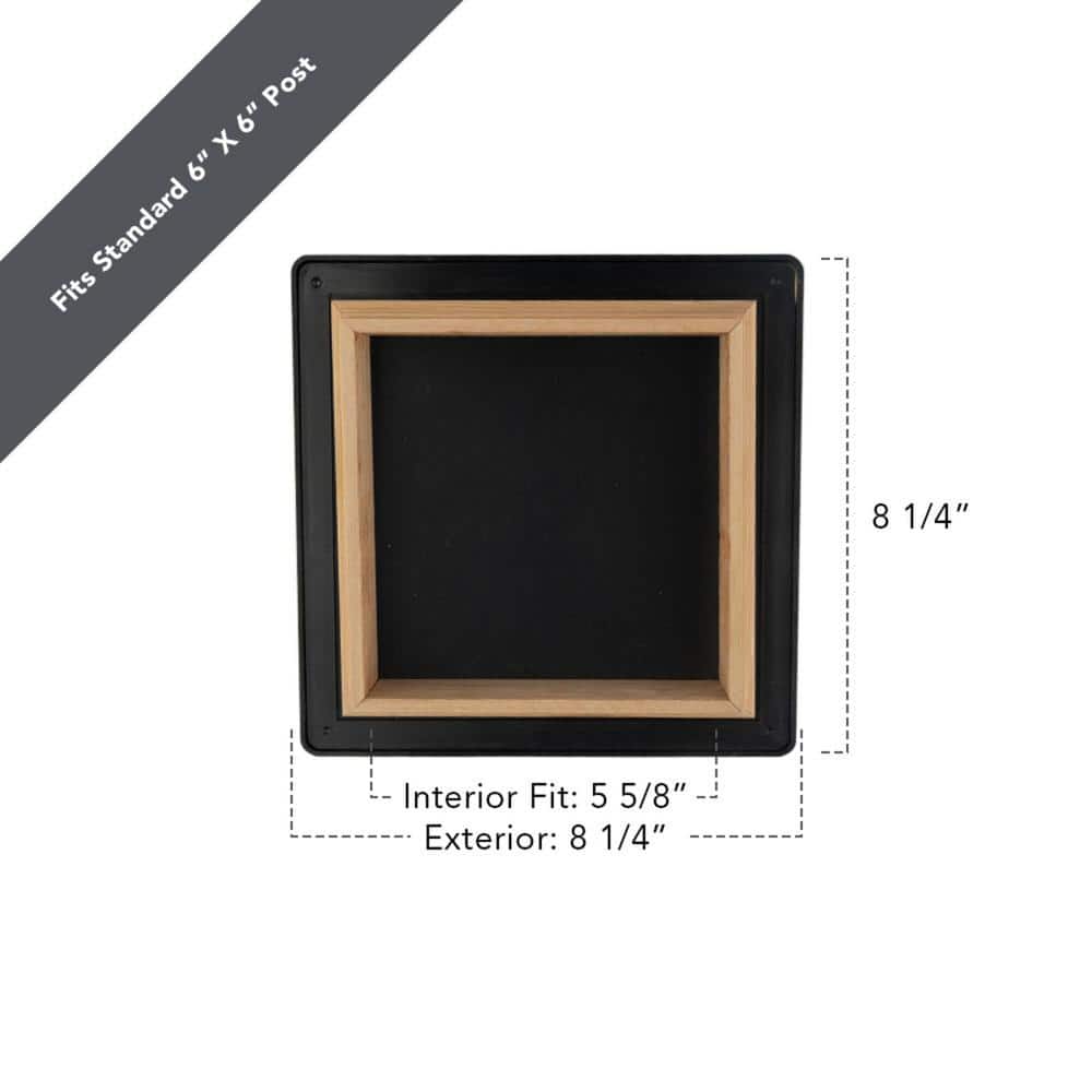 Deckorators 6 in. x 6 in. Victoria Black High Point Cedar Wood Post Cap