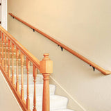 Design House Standard Handrail Bracket Heavy Duty Hardware for Stairways in Home or Office Matte Black, 5-Pack