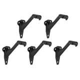 Design House Standard Handrail Bracket Heavy Duty Hardware for Stairways in Home or Office Matte Black, 5-Pack