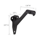 Design House Standard Handrail Bracket Heavy Duty Hardware for Stairways in Home or Office Matte Black, 5-Pack