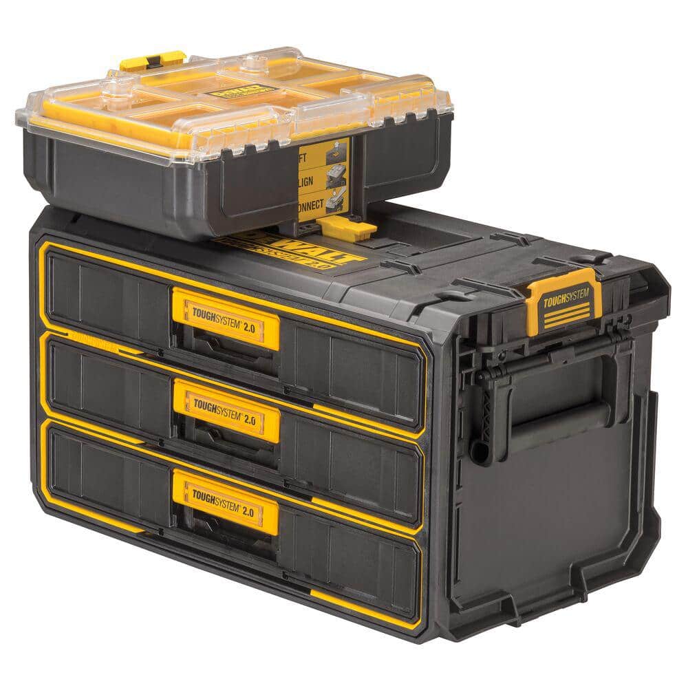 DEWALT Toughsystem 2.0, 12.3 in. W Tool Box 3-Drawer