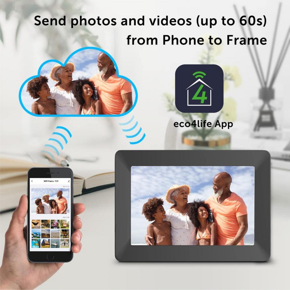 ECO4LIFE 10.1 in. Wi-Fi Digital Photo Frame with Photos/Videos Sharing - CPF1026