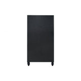 DURAMAX 36 in. W x 20 in.D Industrial Black Metal with Wood Free Standing Cabinet with Wheels