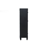 DURAMAX 36 in. W x 20 in.D Industrial Black Metal with Wood Free Standing Cabinet with Wheels