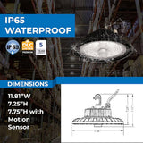 ENERGETIC LIGHTING 11.81 in x 11.81 in 20250 Lumen 5000K Daylight LED High Bay Light