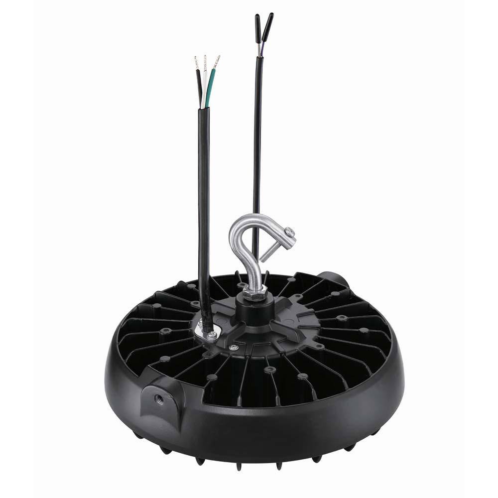 EnviroLite 9 in. Round Integrated LED Black High Bay Light, 5000K