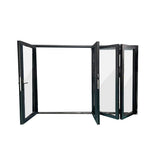 Eris 120 in. x 96 in. Right Opening/Outswing Black Aluminum Folding Patio door