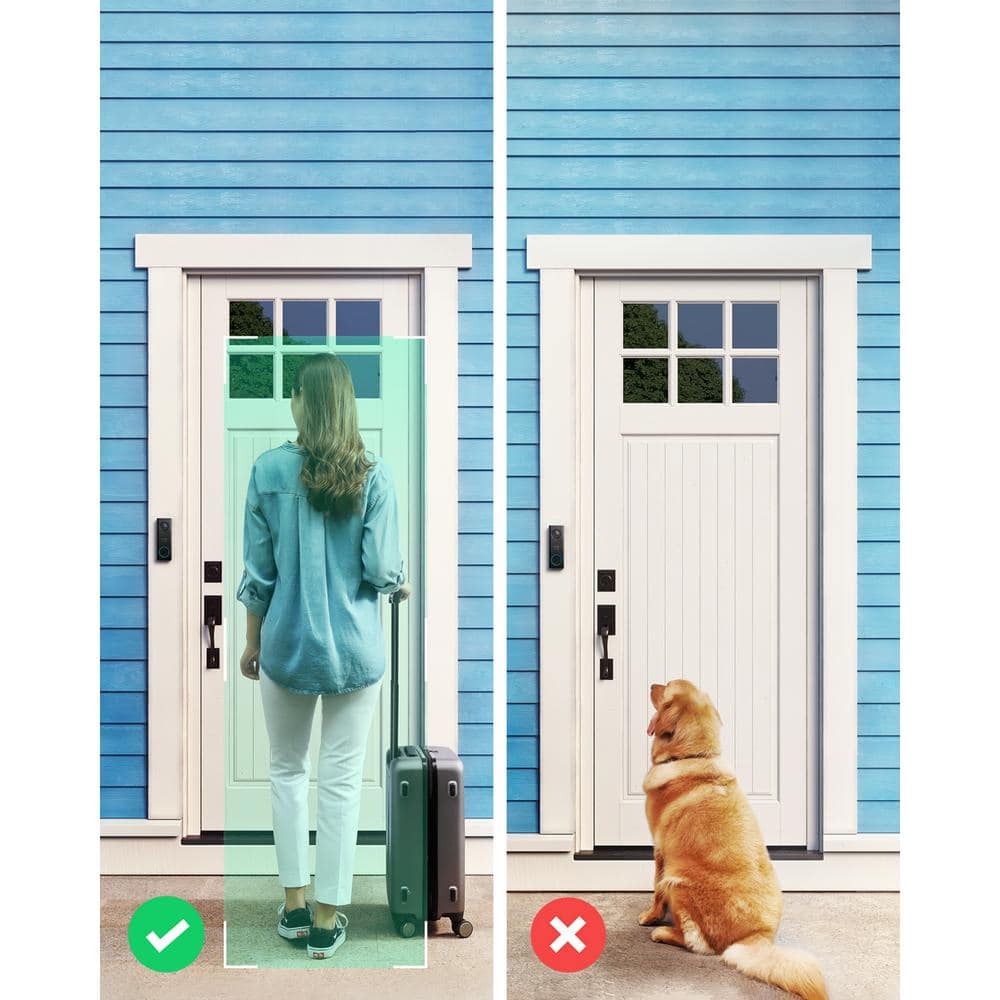 eufy Security Video Doorbell 2K Wi-Fi Wireless Smart Video Camera with Chime - Black