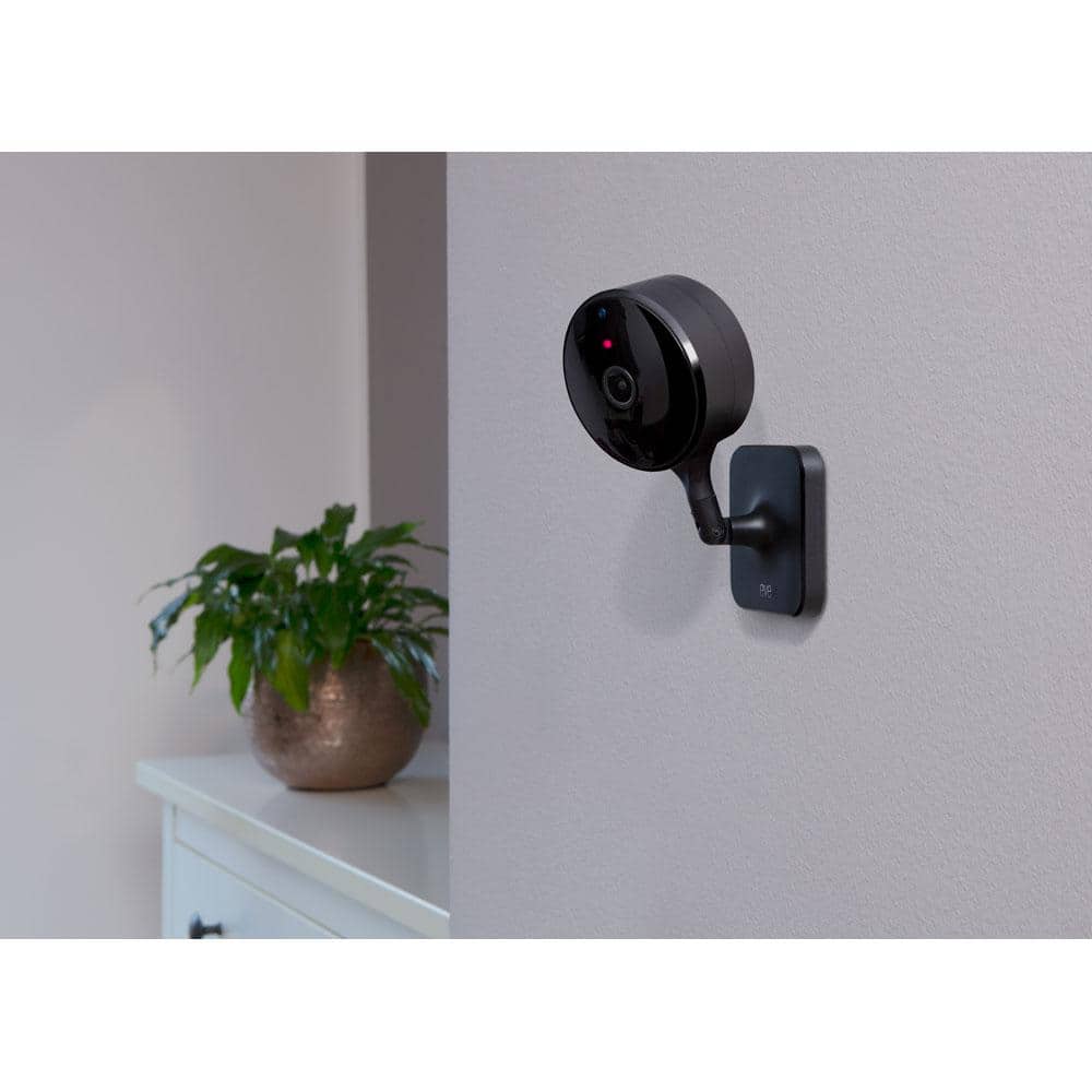 eve Wireless Indoor Plug-In Smart Security Camera with Night Vision, 2-Way Audio, Built-in Microphone & Speaker (Black)
