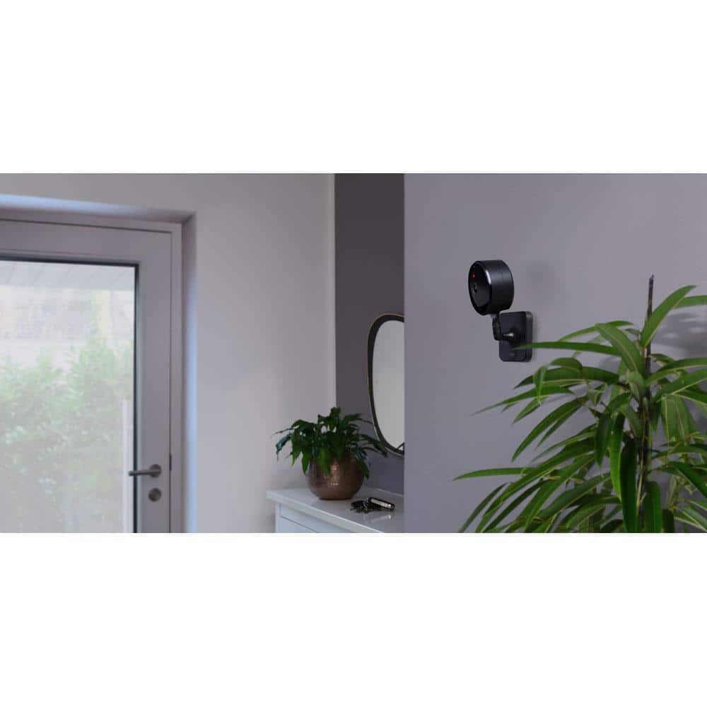 eve Wireless Indoor Plug-In Smart Security Camera with Night Vision, 2-Way Audio, Built-in Microphone & Speaker (Black)