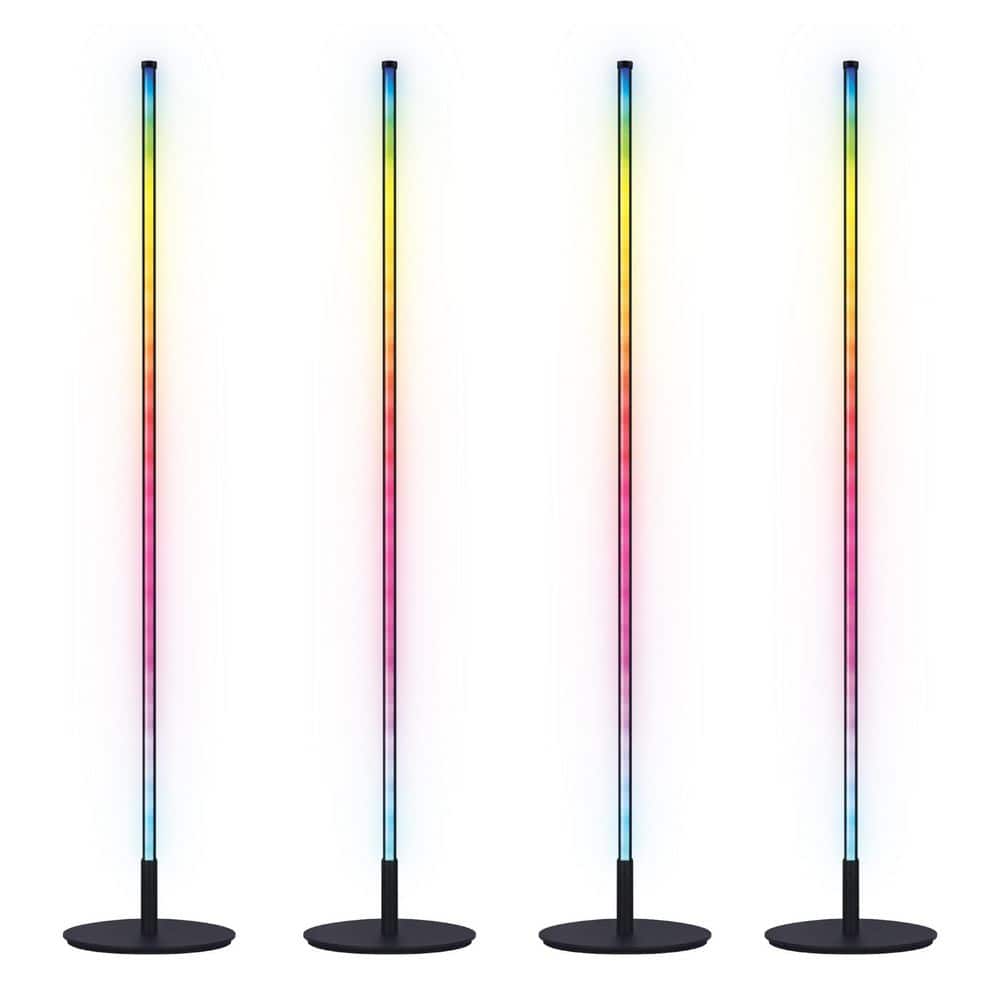 Feit Electric 42 in. Integrated LED Color Changing Smart Home Wi-Fi Connected Wireless Floor Lamp (4-Pack)