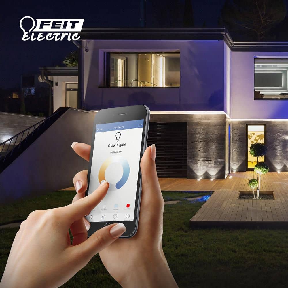 Feit Electric 42 in. Integrated LED Color Changing Smart Home Wi-Fi Connected Wireless Floor Lamp (4-Pack)