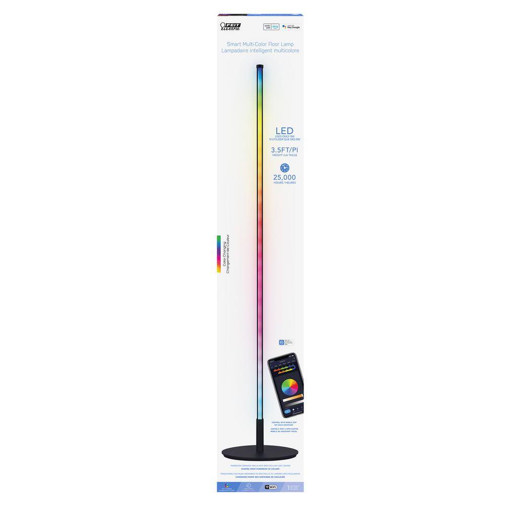 Feit Electric 42 in. Integrated LED Color Changing Smart Home Wi-Fi Connected Wireless Floor Lamp (4-Pack)