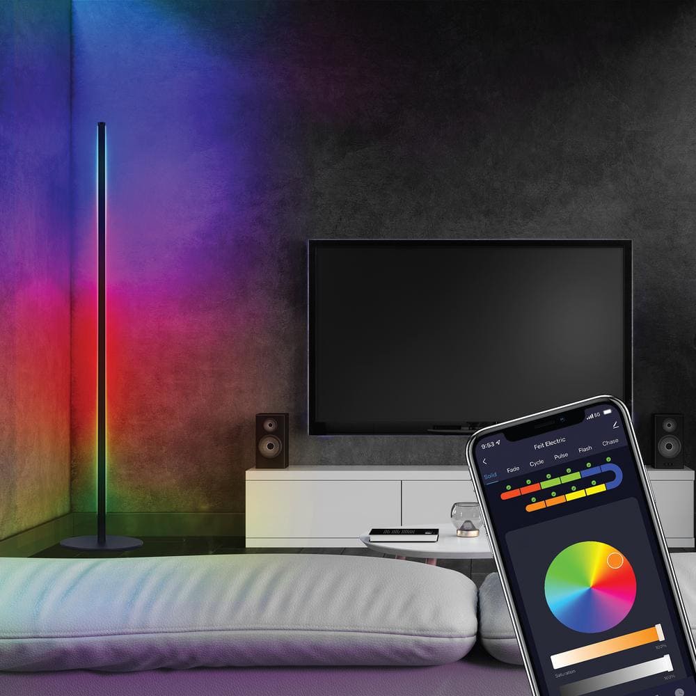 Feit Electric 42 in. Integrated LED Color Changing Smart Home Wi-Fi Connected Wireless Floor Lamp (4-Pack)