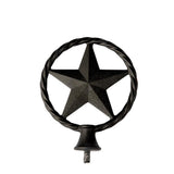 Fence Armor 4 in. x 4 in. Metal Cast Texas Lasso Star Post Cap Finial