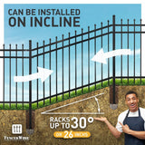 Fencer Wire 5 ft. x 8 ft. Heavy-Duty Steel Spaced Bar Pointed Pinnacle Metal Fence Panel (Pack of 10)