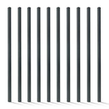 Fencer Wire 2 in. x 2 in. x 6 ft. Steel Flat Top Blank Metal Fence Post with Post Cap (10-Pack)