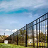 Fencer Wire 2 in. x 2 in. x 6 ft. Steel Flat Top Blank Metal Fence Post with Post Cap (10-Pack)