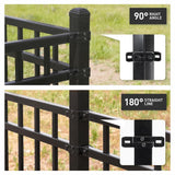 Fencer Wire 2 in. x 2 in. x 7 ft. Steel Flat Top Blank Metal Fence Post with Post Cap (10 pack)