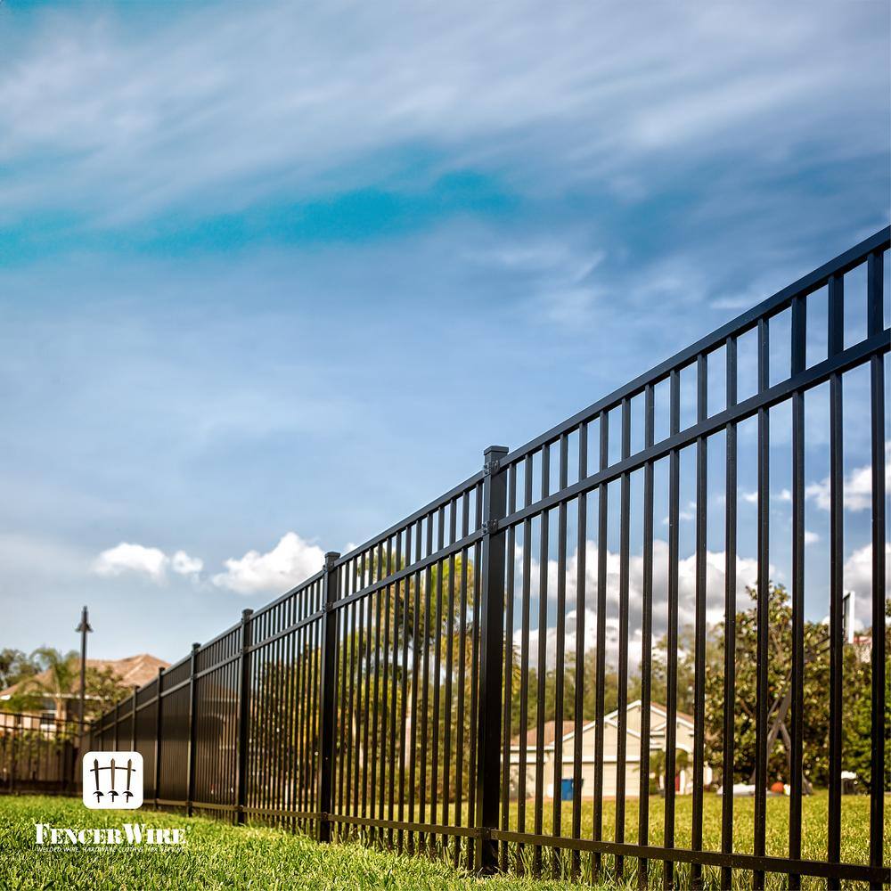 Fencer Wire 2 in. x 2 in. x 7 ft. Steel Flat Top Blank Metal Fence Post with Post Cap (5 pack)