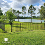 Fencer Wire 2 in. x 2 in. x 8 ft. Steel Flat Top Blank Metal Fence Post with Post Cap (5 pack)