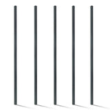 Fencer Wire 2 in. x 2 in. x 8 ft. Steel Flat Top Blank Metal Fence Post with Post Cap (5 pack)