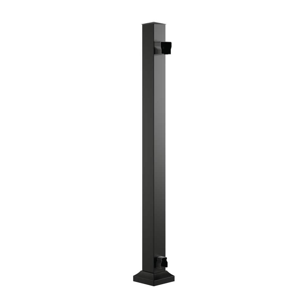Fiberon Cityside 36 in. x 2.5 in. Black Contemporary Aluminum End Post