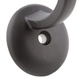 EVERMARK Stair Parts 2-3/4 in. x 2-1/16 in. Black Aluminum Alloy Heavy Duty Wall Rail Mounting Bracket
