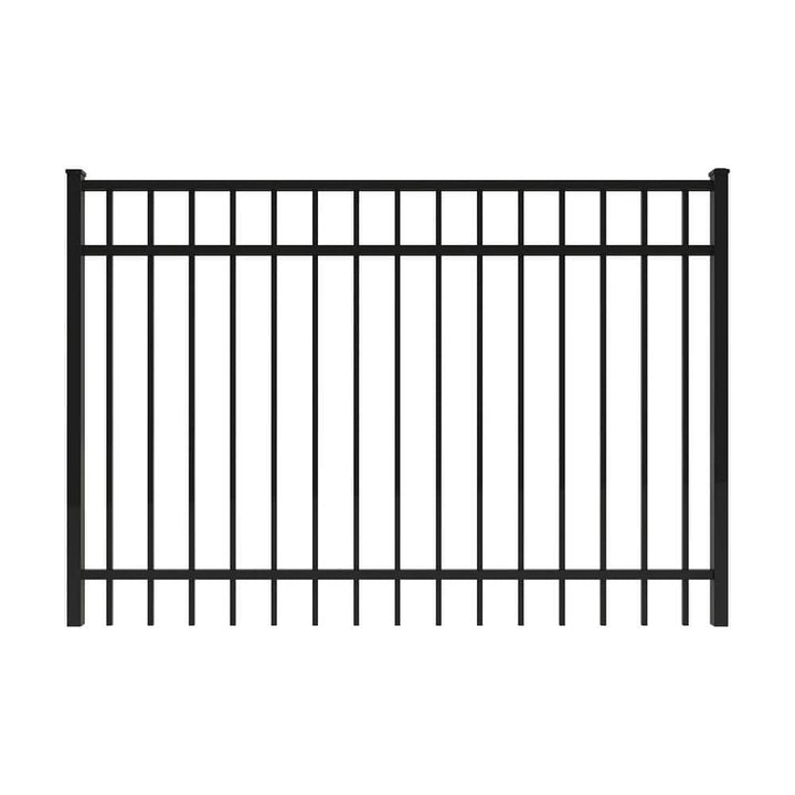 FORGERIGHT Vinings 6 ft. W x 4 ft. H Black Aluminum Pre-Assembled Fence Gate