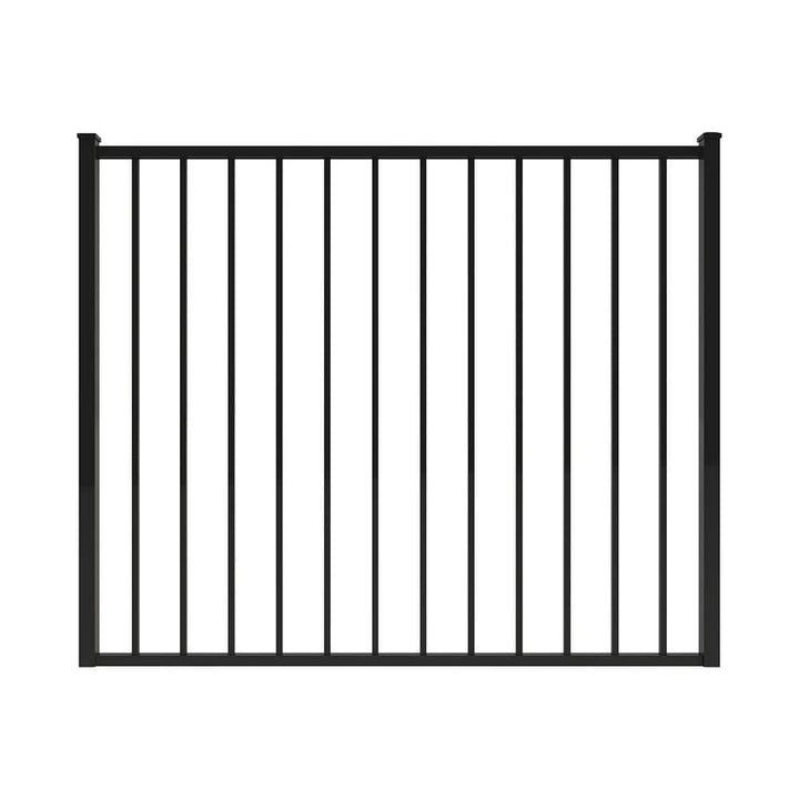 FORGERIGHT Newtown 5 ft. W x 4 ft. H Black Aluminum Pre-Assembled Fence Gate