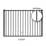 FORGERIGHT Newtown 6 ft. W x 4 ft. H Black Aluminum Pre-Assembled Fence Gate