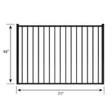 FORGERIGHT Newtown 6 ft. W x 4 ft. H Black Aluminum Pre-Assembled Fence Gate