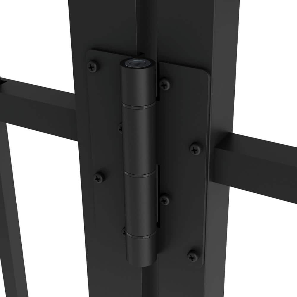 FORGERIGHT Newtown 6 ft. W x 4 ft. H Black Aluminum Pre-Assembled Fence Gate