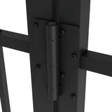 FORGERIGHT Newtown 6 ft. W x 4 ft. H Black Aluminum Pre-Assembled Fence Gate