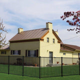 FORGERIGHT Newtown 2 in. x 2 in. x 6 ft. Black Aluminum Fence Corner Post with Flat Cap