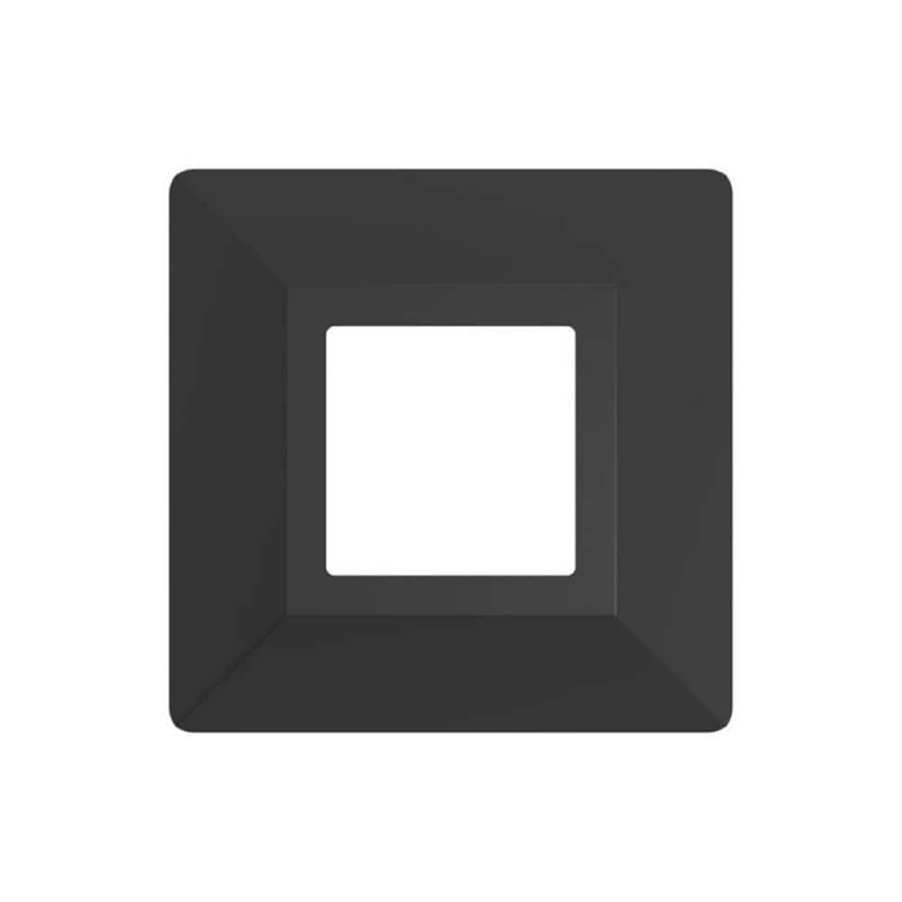 FORTRESS Versai 5 in. x 5 in. Black Steel Post Base Cover for 2x2 in. Nominal Post