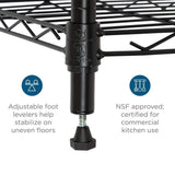 Honey Can Do Steel 24 in. W x 56 in. H x 10 in. D 4-Tier Space Saving Garage Storage Shelving Unit, Black