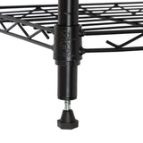 Honey Can Do Steel 24 in. W x 56 in. H x 10 in. D 4-Tier Space Saving Garage Storage Shelving Unit, Black