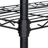 Honey Can Do Steel 24 in. W x 56 in. H x 10 in. D 4-Tier Space Saving Garage Storage Shelving Unit, Black