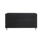FUNKOL 15.75-in W x 59.84-in D x 33.46-in H in Black Lacquered Wooden Ready to Assemble Floor Kitchen Cabinet with Storage