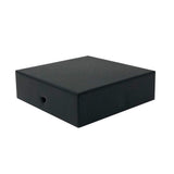 NUVO IRON Eazy-Cap 4 in. x 4 in. Black Galvanized Steel Modern Low-Profile Flat Top Post Cap (Pack of 12)