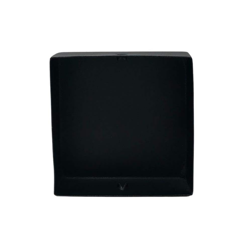 NUVO IRON Eazy-Cap 4 in. x 4 in. Black Galvanized Steel Modern Low-Profile Flat Top Post Cap (Pack of 12)
