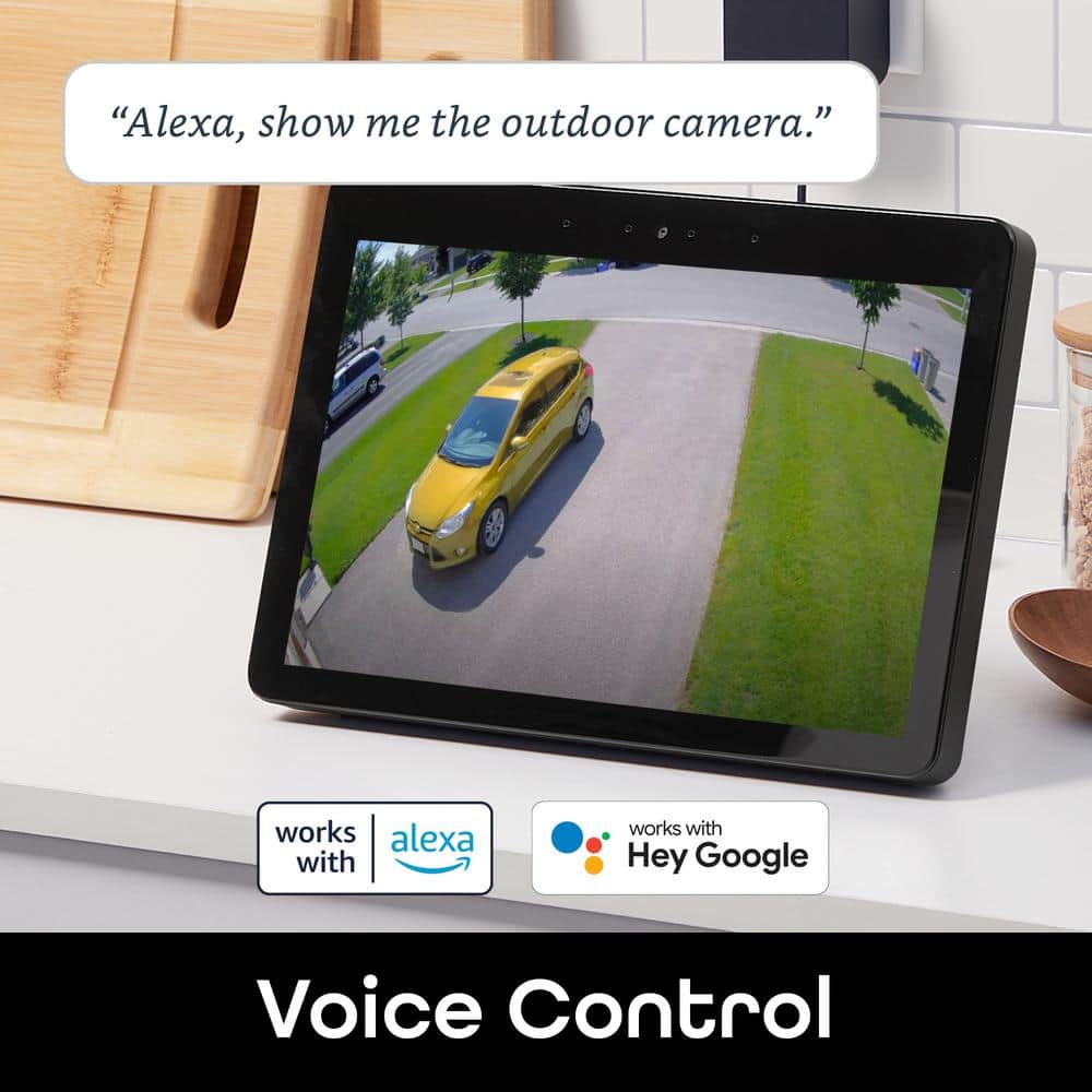 Geeni Vantage Outdoor Plug-In Security Camera IP65 Waterproof, 2-Way Audio, Night Vision, Works with Alexa and Google Home