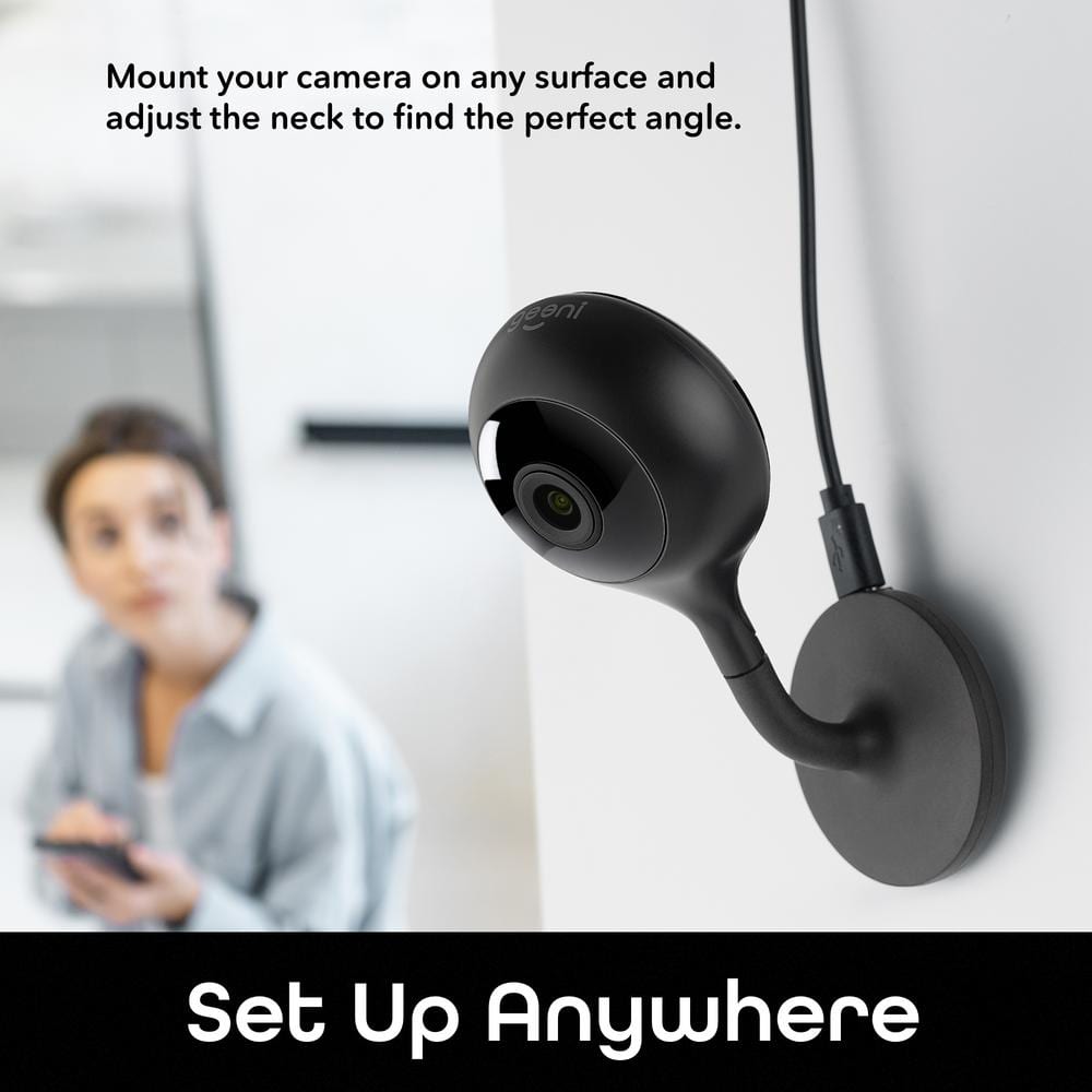 Geeni Look Indoor Smart Security Camera 720P, 2-Way Talk, Motion Sensor, Works with Alexa and Google Home (2-Pack)